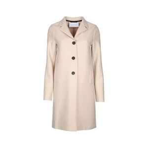 HARRIS WHARF LONDON Button-Front Wool Blend Coat Women ALMOND Coats & Jackets
